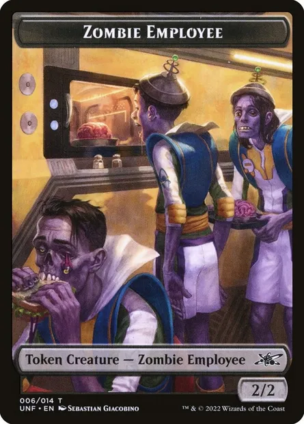 Zombie Employee, Magic card TUNF 6 — Unfinity Tokens set