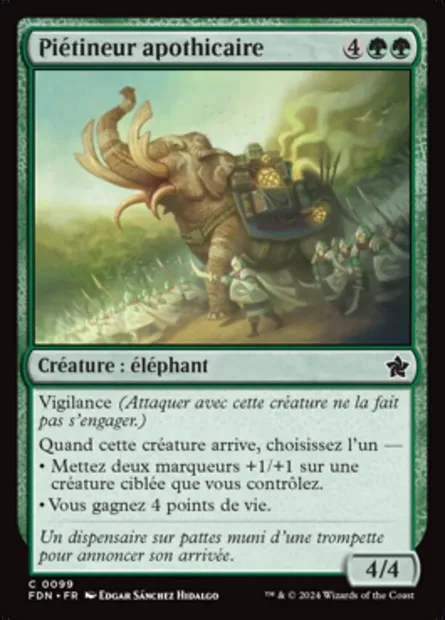 Piétineur apothicaire, carte Magic FDN 99 — extension Foundations