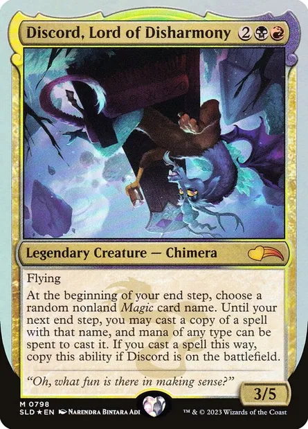 Discord, Lord of Disharmony, carte Magic SLD 798 — extension Secret Lair Drop