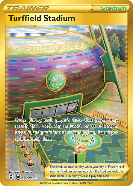 Turffield Stadium, Pokémon card EVS 234 — Evolving Skies set