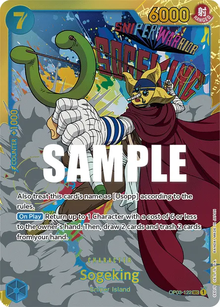 Sogeking, One Piece card OP03-122 — PILLARS OF STRENGTH set