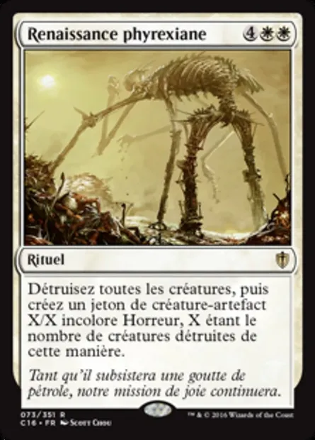 Renaissance phyrexiane, carte Magic C16 73 — extension Commander 2016