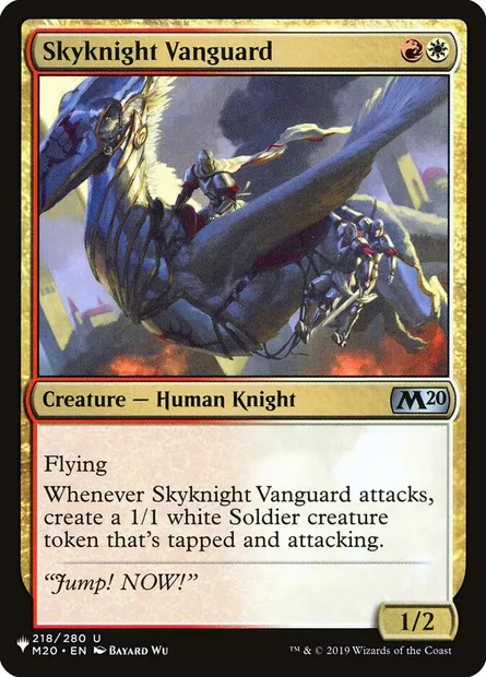 Skyknight Vanguard, Magic card PLST M20-218 — The List set