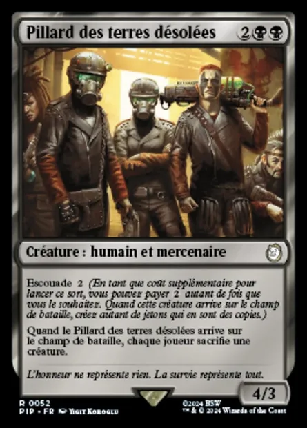 Pillard des terres désolées, carte Magic PIP 52 — extension Fallout