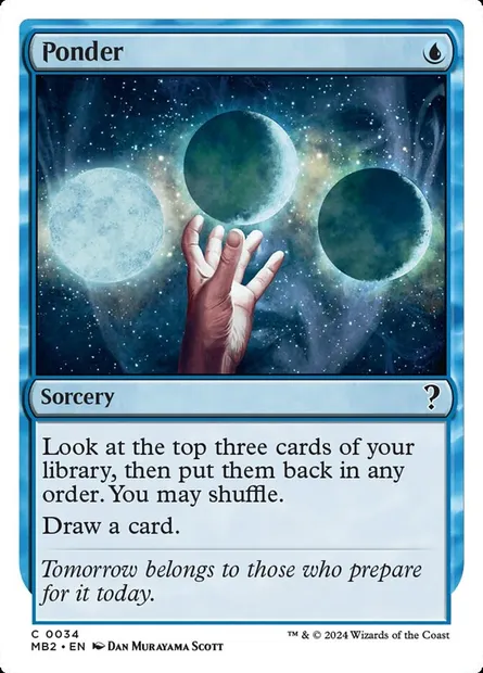Ponder, Magic card MB2 34 — Mystery Booster 2 set