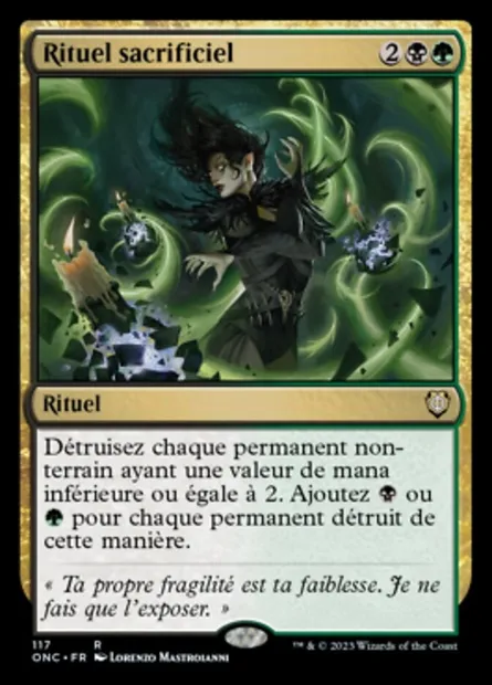 Rituel sacrificiel, carte Magic ONC 117 — extension Phyrexia: All Will Be One Commander