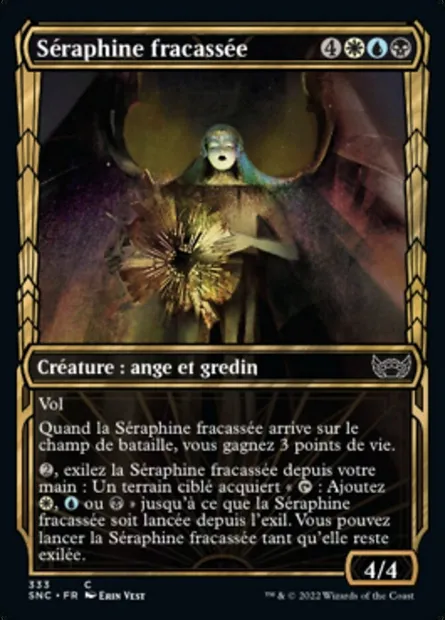 Séraphine fracassée, carte Magic SNC 333 — extension Les rues de la Nouvelle-Capenna