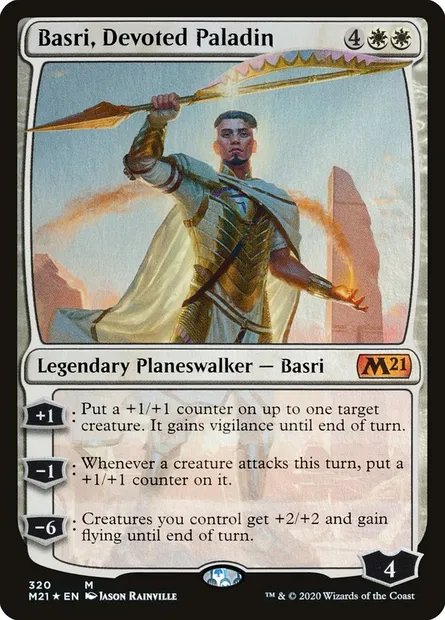 Basri, Devoted Paladin, Magic card M21 320 — Core Set 2021 set