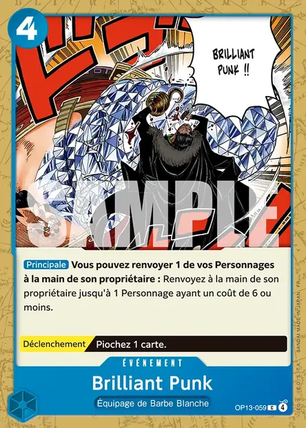 Brilliant Punk, carte One Piece OP13-059 — extension SUCCESSEURS