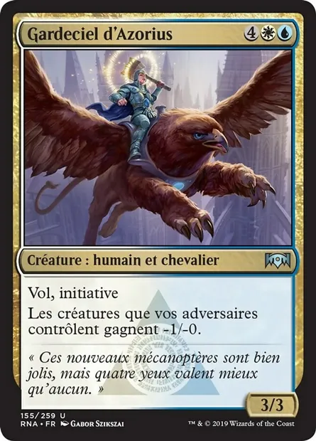 Gardeciel d'Azorius, carte Magic RNA 155 — extension L'allégeance de Ravnica