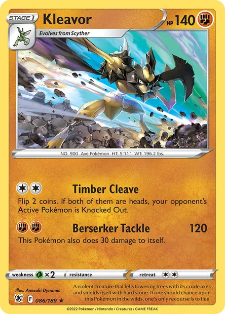 Kleavor, Pokémon card ASR 086 — Astral Radiance set