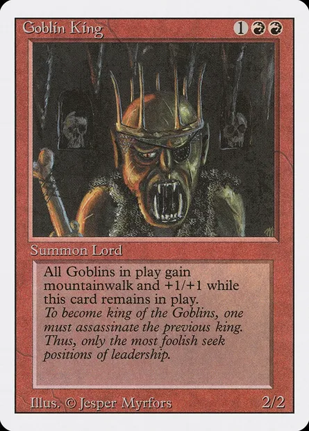 Goblin King, Magic card 3ED 155 — Revised Edition set