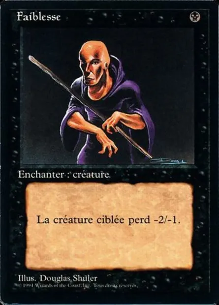 Weakness, Magic card FBB 136 — Foreign Black Border set