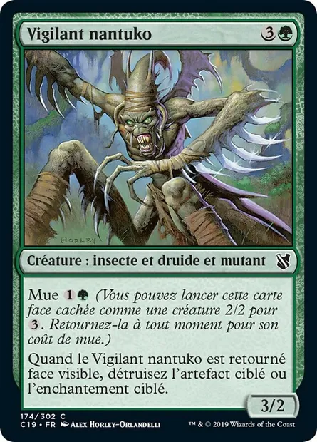 Vigilant nantuko, carte Magic C19 174 — extension Commander 2019