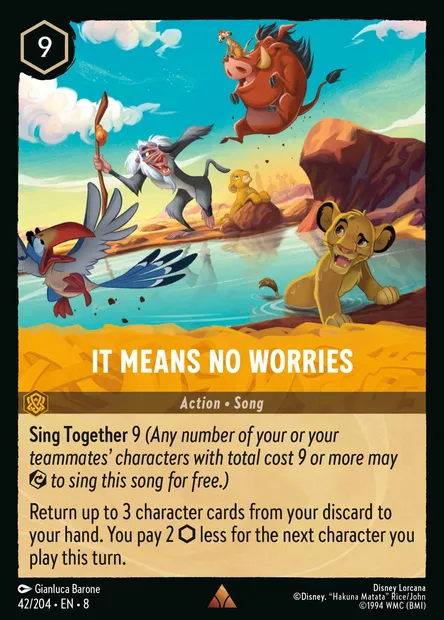 It Means No Worries, Disney Lorcana card CH8-042 — The Reign of Jafar set