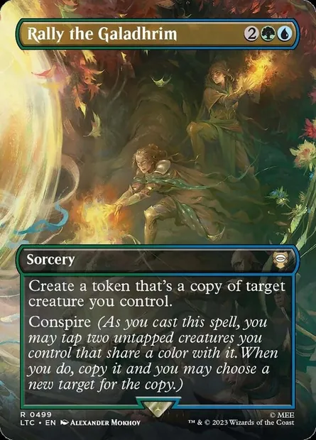 Rally the Galadhrim, Magic card LTC 499 — Tales of Middle-earth Commander set