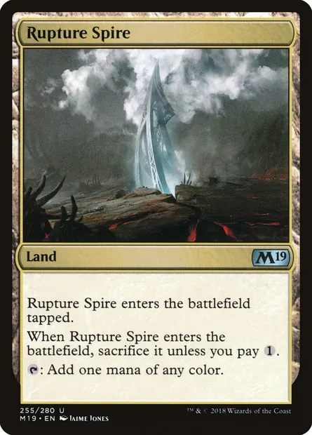 Rupture Spire, Magic card M19 255 — Core Set 2019 set