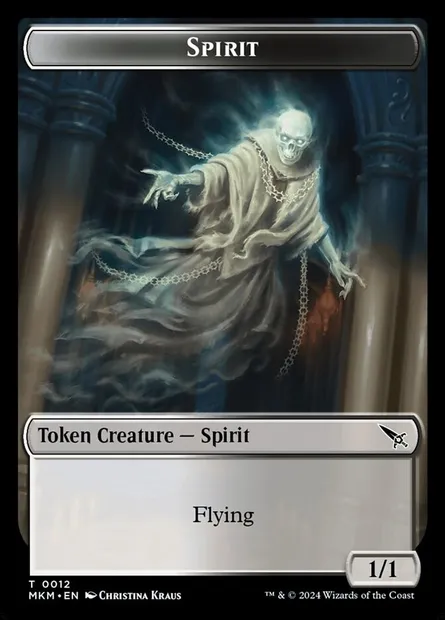 Spirit, carte Magic TMKM 12 — extension Murders at Karlov Manor Tokens