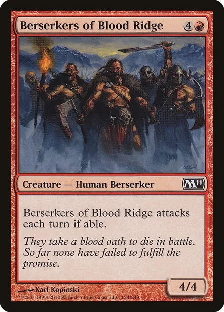 Berserkers of Blood Ridge, Magic card M11 124 — Magic 2011 set