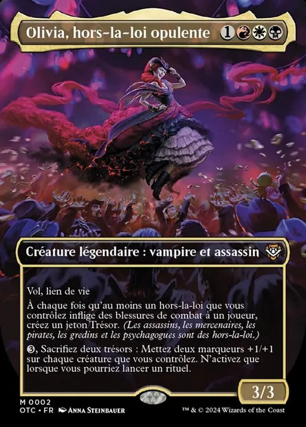Olivia, hors-la-loi opulente, carte Magic OTC 2 — extension Outlaws of Thunder Junction Commander