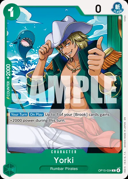 Yorki, One Piece card OP15-034 — ADVENTURE ON KAMI’S ISLAND set