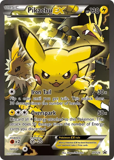 Pikachu EX, Pokémon card XY 124 — XY Black Star Promos set