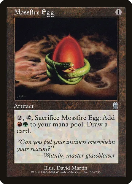 Œuf de Moussefeu, carte Magic ODY 304 — extension Odyssée