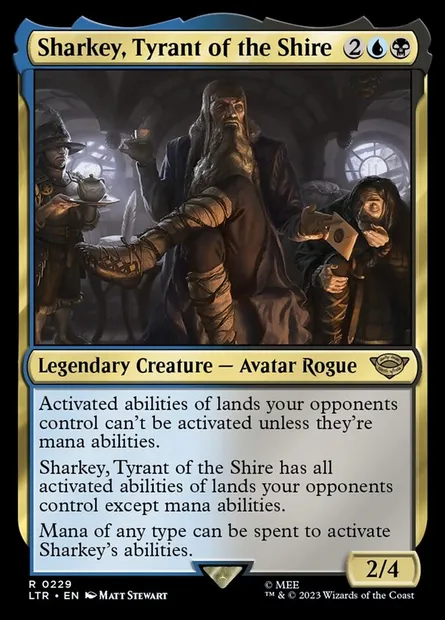 Sharkey, Tyrant of the Shire, Magic card LTR 229 — The Lord of the Rings: Tales of Middle-earth set