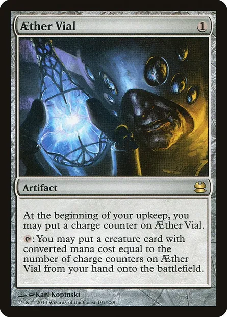 Aether Vial, Magic card MMA 197 — Modern Masters set
