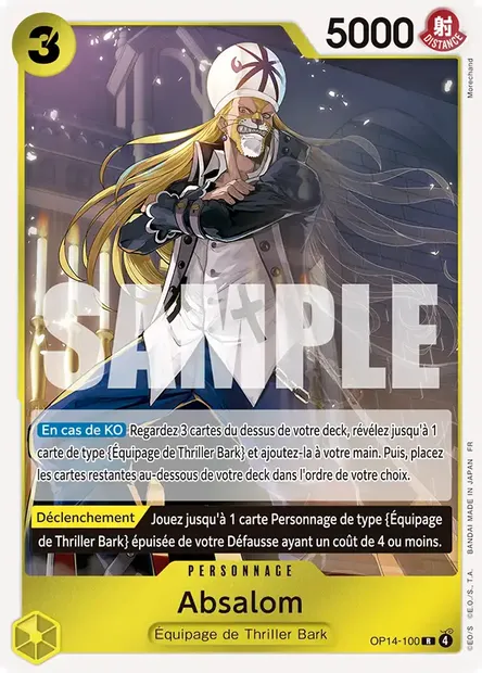 Absalom, carte One Piece OP14-100 — extension LES SEPT DE LA MER D'AZUR