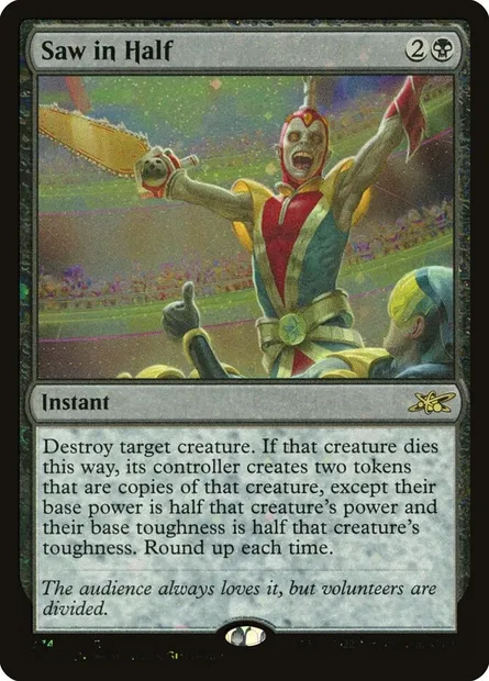 Saw in Half, Magic card UNF 374 — Unfinity set