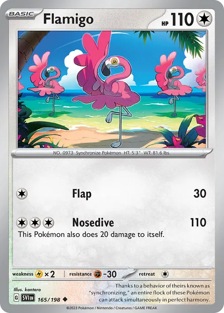 Flamigo, Pokémon card SVI 165 — Scarlet & Violet set