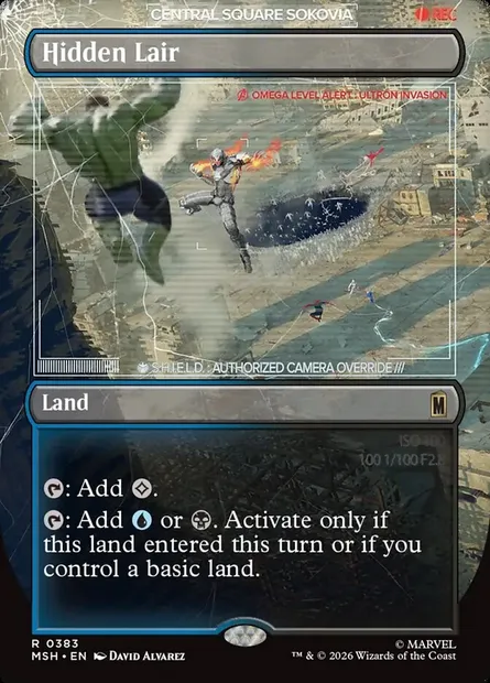 Hidden Lair, Magic card MSH 383 — Marvel Super Heroes set