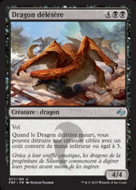 Dragon délétère, carte Magic FRF 77 — extension Destin reforgé