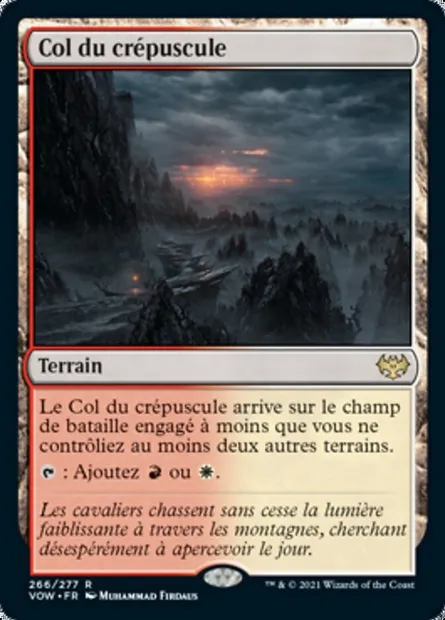 Col du crépuscule, carte Magic VOW 266 — extension Innistrad : noce écarlate