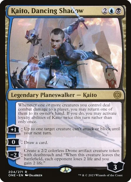 Kaito, Dancing Shadow, Magic card ONE 204 — Phyrexia: All Will Be One set