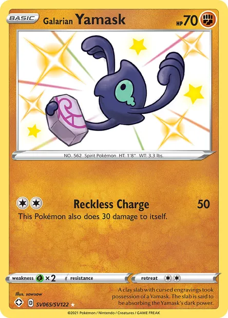 Galarian Yamask, Pokémon card SHF SV065 — Shining Fates set