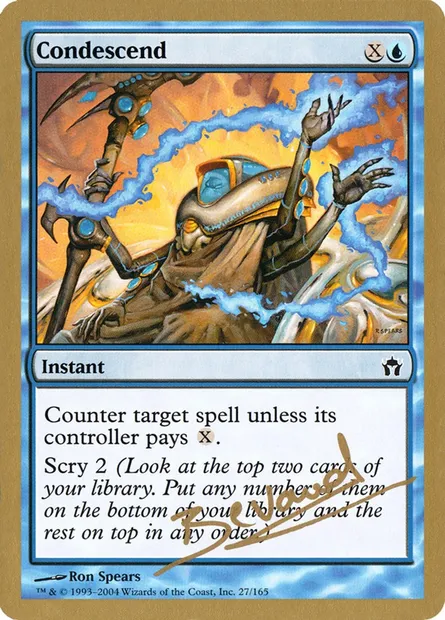 Condescend, Magic card WC04 mb27 — World Championship Decks 2004 set