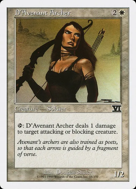 Archère d'Avenant, carte Magic 6ED 15 — extension Classic Sixth Edition