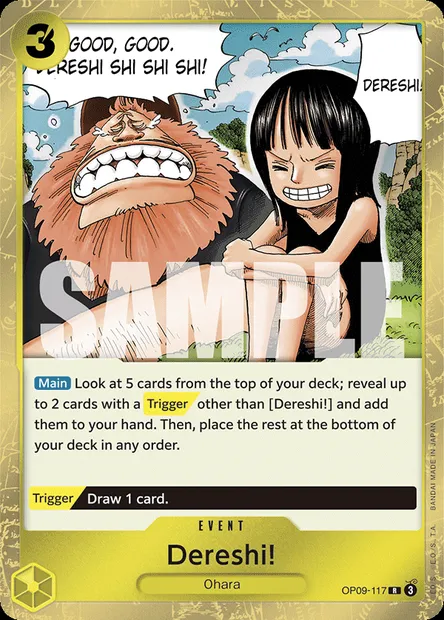 Dereshi!, One Piece card OP09-117 — EMPERORS IN THE NEW WORLD set