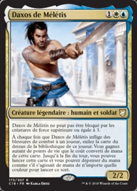 Daxos de Mélétis, carte Magic C18 173 — extension Commander 2018