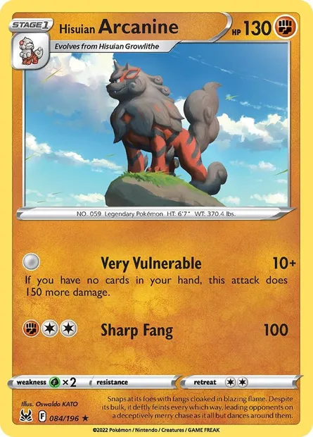 Arcanin de Hisui, carte Pokémon TDX 084-5 — extension Theme Deck & Blisters Exclusives