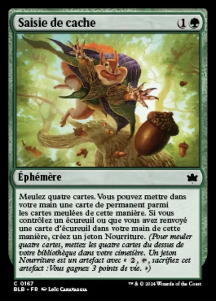 Saisie de cache, carte Magic BLB 167 — extension Bloomburrow