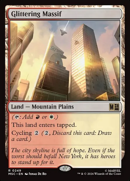 Glittering Massif, Magic card MSC 249 — Marvel Super Heroes Commander set