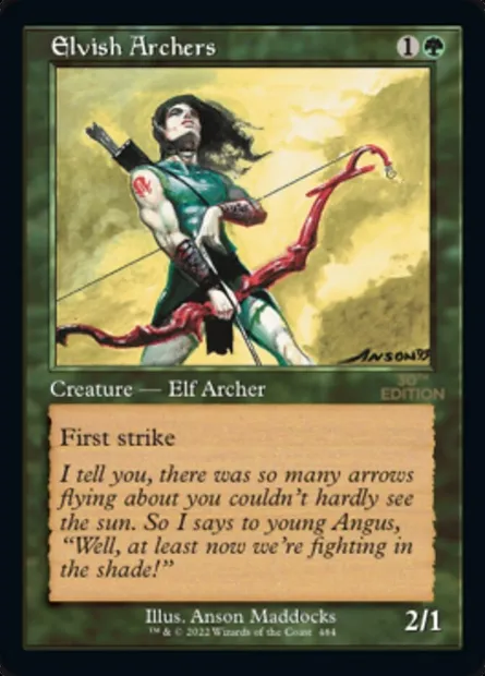 Elvish Archers, Magic card 30A 484 — 30th Anniversary Edition set