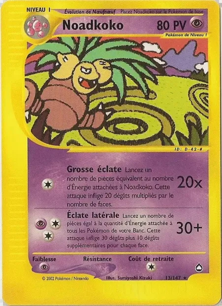 Noadkoko, carte Pokémon AQ 13 — extension Aquapolis