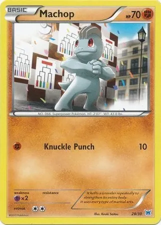 Machoc, carte Pokémon TK8O 028 — extension XY Trainer Kit: Latios