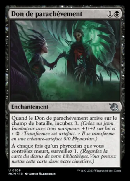Don de parachèvement, carte Magic MOM 106 — extension L'invasion des machines
