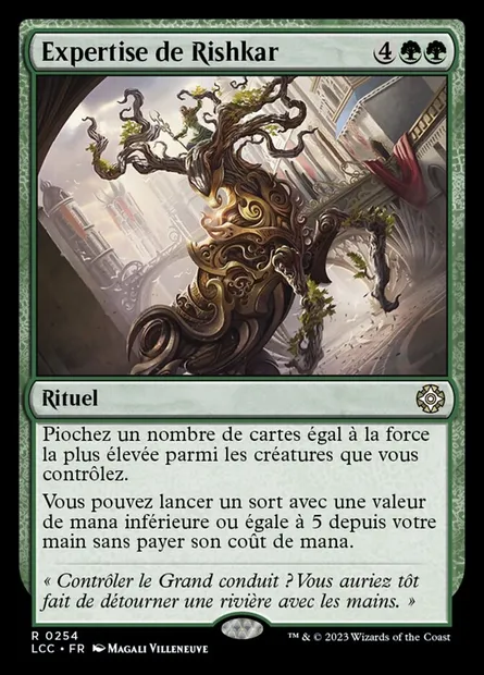Expertise de Rishkar, carte Magic LCC 254 — extension The Lost Caverns of Ixalan Commander