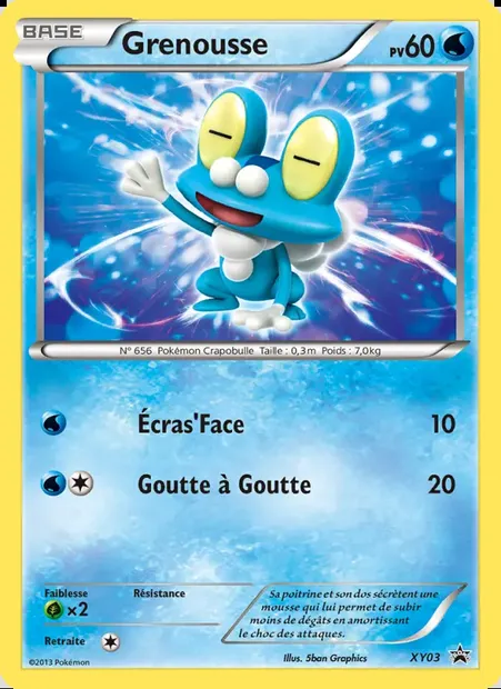 Grenousse, carte Pokémon XY 03 — extension Promo XY
